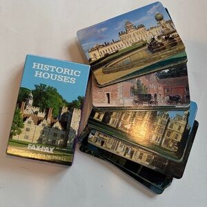 Historic Houses "fax-pax" cards, deck of 40 British houses. New, excellent.
